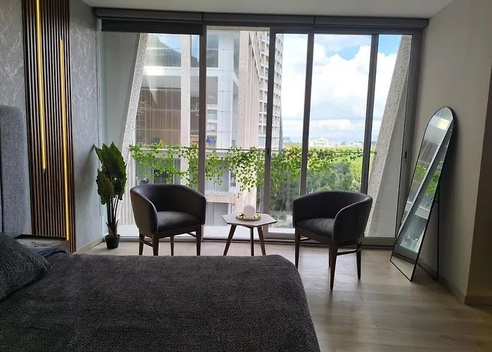Luxury Loft On Av Santa Fe With A Mexican View Apartment *